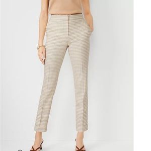 NWOT Ann Taylor Petite High Waist Ankle Pants in Houndstooth